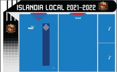 Vetor Da Camisa Islandia Local 2021-2022