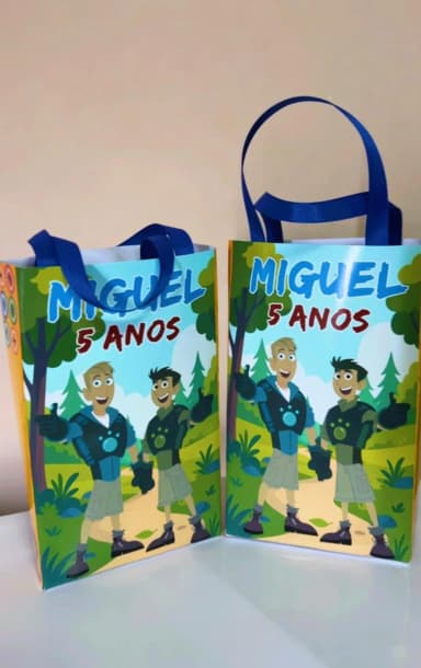Sacolinhas Personalizadas Wild Kratts Lembrancinhas Para Aniversário
