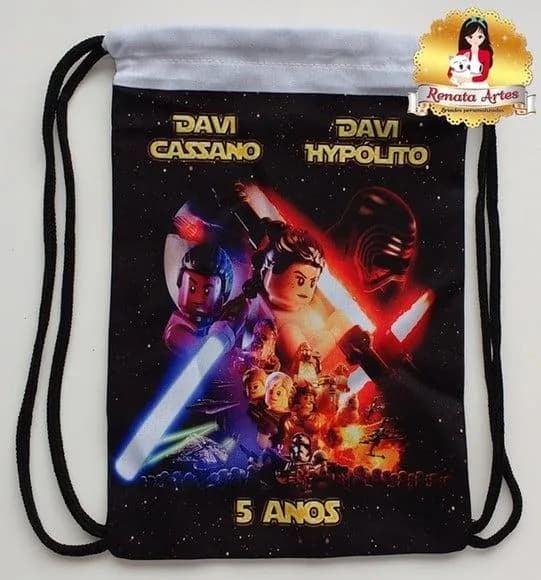 Mochilinha de Tecido Personalizada Lego Star Wars