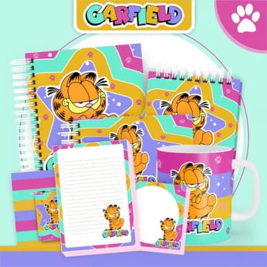 Kit Caderno, Bloquinho e Caneca Porcelana - Qualquer Tema