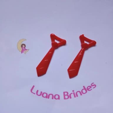 Pingente Gravatinha Vermelho 5cm Pct 35 Unidades