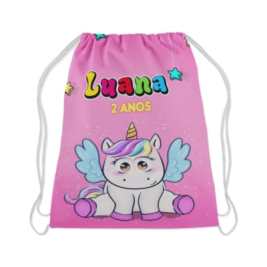 Mochilinha Personalizada Unicornio