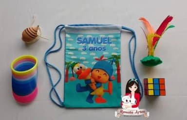 Mochila Brinquedos Retrô Tema Pocoyo