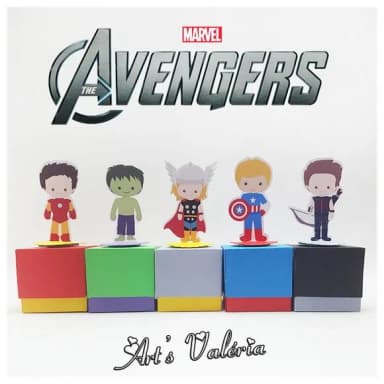 Caixinha Avengers Cute - Valor Unitário