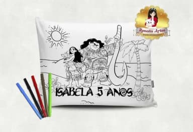 Moana - Almofada Pinte e Lave Personalizada