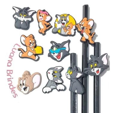 Lápis C/ponteira Tom e Jerry Emborrachado Pacote C/10 Peças