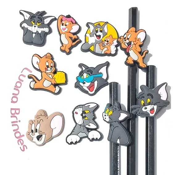 Lápis C/ponteira Tom e Jerry Emborrachado Pacote C/10 Peças