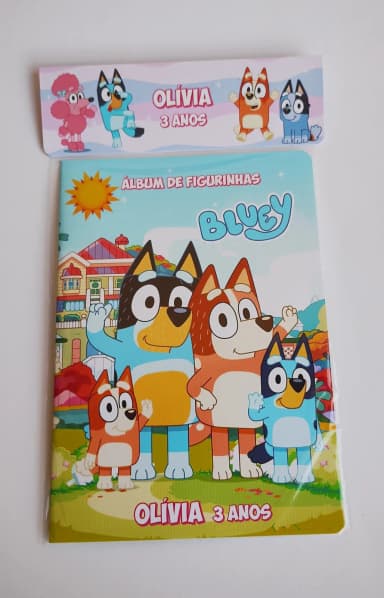 Bluey e Bingo Álbum de Figurinhas + Desenhos para Colorir + Atividades