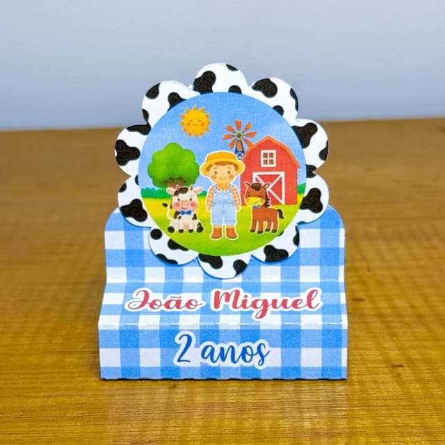 PEGUE E MONTE - Porta Bis Duplo Personalizados FAZENDINHA MENINO - Decoração de Festa | Lembrancinhas | Aniversário | Personalizados