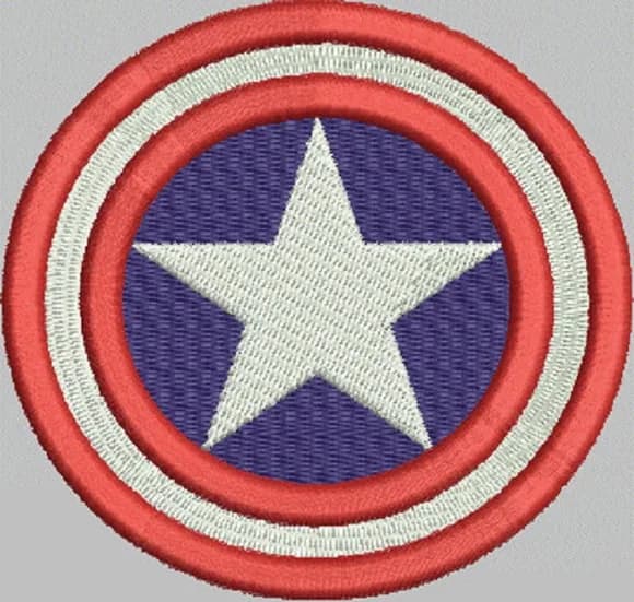 Matriz de Bordado Escudo Capitão América