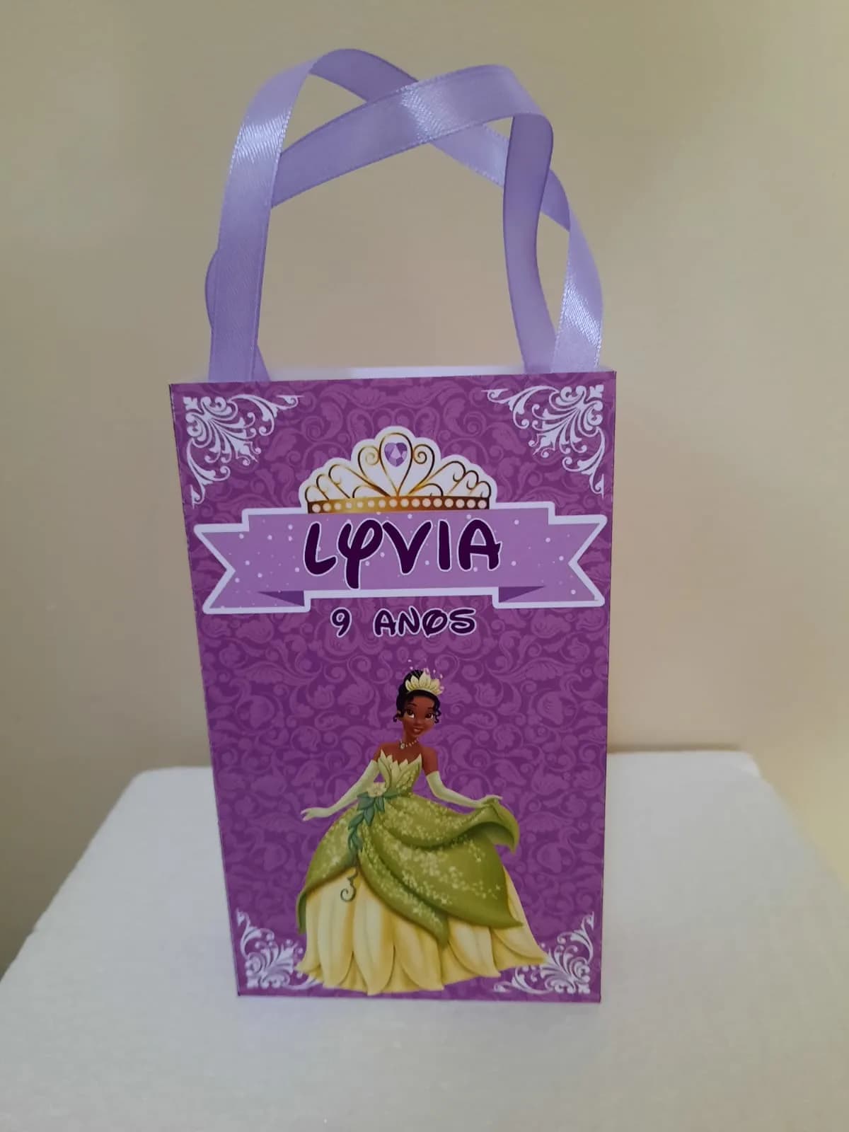 Sacolinhas Personalizadas A Princesa e o Sapo para Lembrancinhas