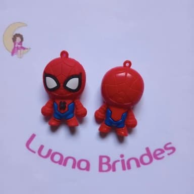 Pingente Homem Aranha de Borracha 5cm Pct 2 Unidades