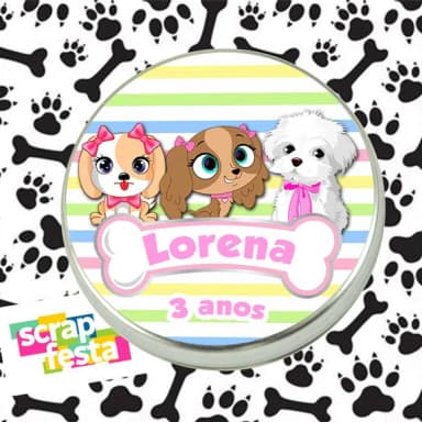 Latinha Personalizada Festa Cachorrinho Cute
