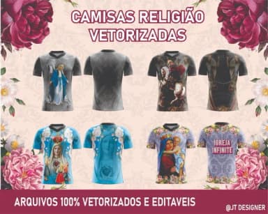 Templates Camisas Religião - Pack 11 Estampas