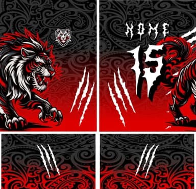 Arte Vetor Camisa Interclasse Tigre 347