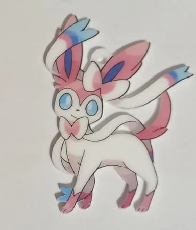 Pingentes Pokémon Sylveon Acrilico Uv- 3 Unidades