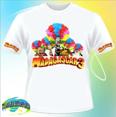 Camiseta Madagascar 3 - todos juntos