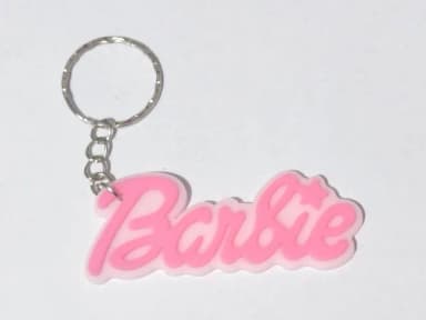 Chaveiro Nome Barbie Emborrachado Pacotes C/6 Unidades