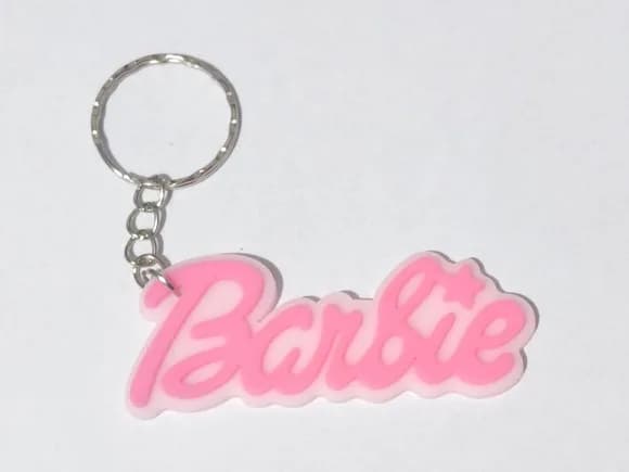 Chaveiro Nome Barbie Emborrachado Pacotes C/6 Unidades