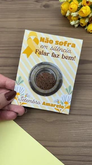 Card Setembro Amarelo com Blister - Não Acompanha Doce