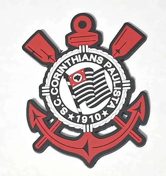 Aplique Escudo Time 8cm Emborrachado 2 Unidades