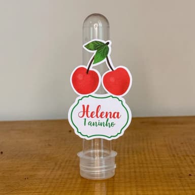 Apliques para Tubetes Personalizados CEREJINHA Decoração de Festa | Lembrancinhas | Aniversário | Personalizados