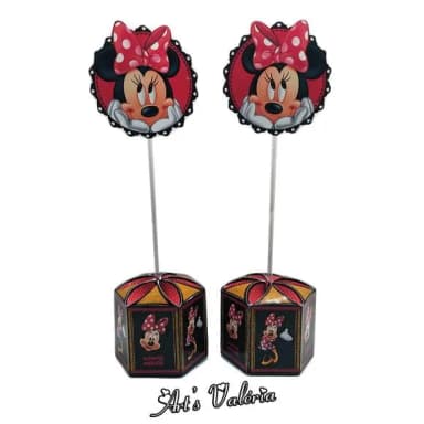 Centro de Mesa Caixa com Topo Minnie