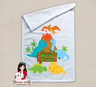 Toalhinha Personalizada Dinossauro Baby