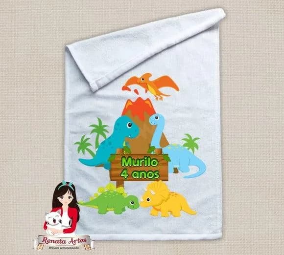Toalhinha Personalizada Dinossauro Baby