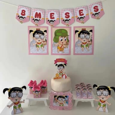 Kit Mesversário Chiquinha Baby Personalizado - Só Um Bolinho