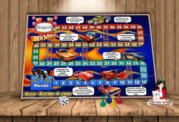 Tabuleiro Educativo Hot Wheels