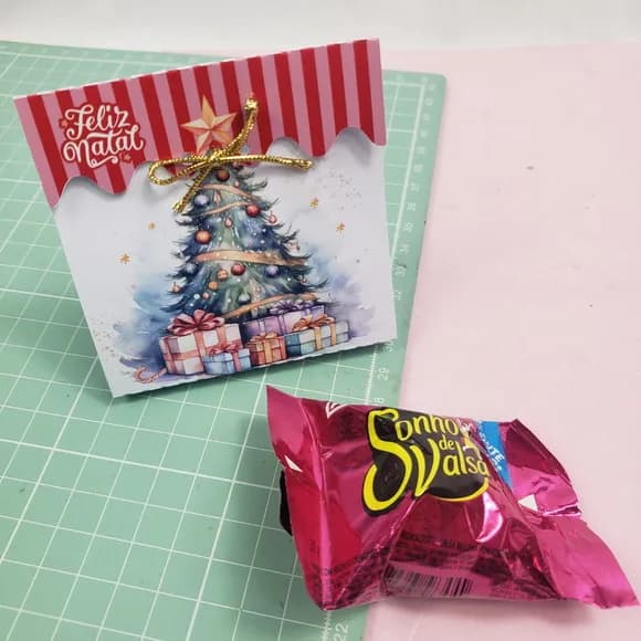 Embalagem para Bombom Natal - Enviado Desmontado