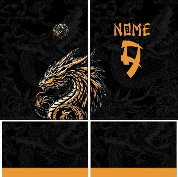 Arte Vetor Camisa Interclasse Dragão 314