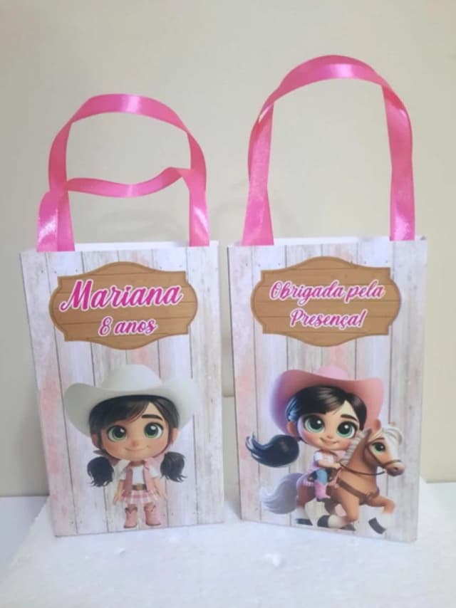 Sacolinhas Personalizadas Boiadeira para Lembrancinhas