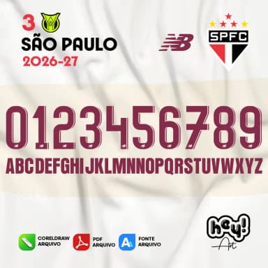 Fonte Vetor São Paulo 2026/27 Third