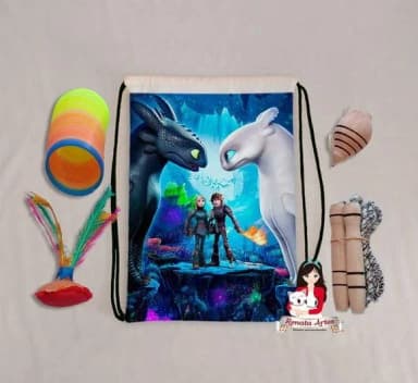 Mochila Boa Infância Personalizada Como Treinar Seu Dragão