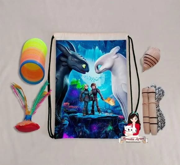 Mochila Boa Infância Personalizada Como Treinar Seu Dragão