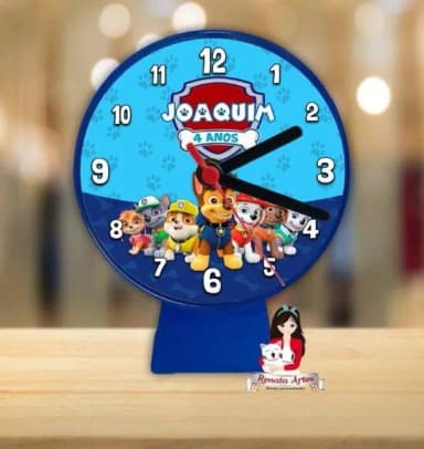 Relógio de Mesa Patrulha Canina