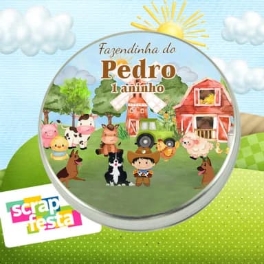 Latinhas Personalizadas Festa Fazendinha Aquarela