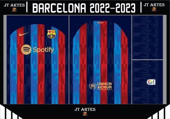 Vetor da Camisa do Barcelona Local 2022/2023
