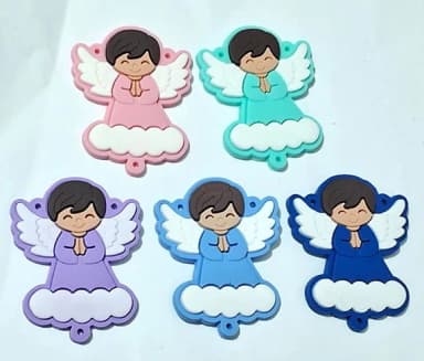 Pingente Anjo Emborrachado 5cm Colorido- 5 Unidades