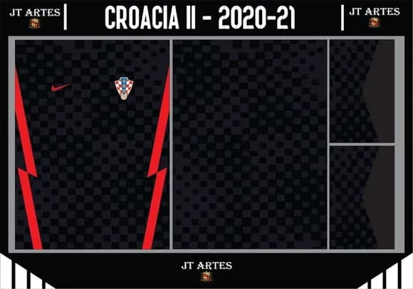Vetor da Camisa da Croacia-2020-21