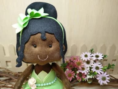 Tiana em feltro - Princesas