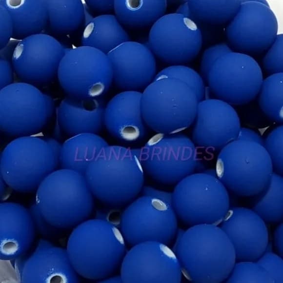 Bolinha Emborrachada Azul Royal 10mm Pct 100 Unidades