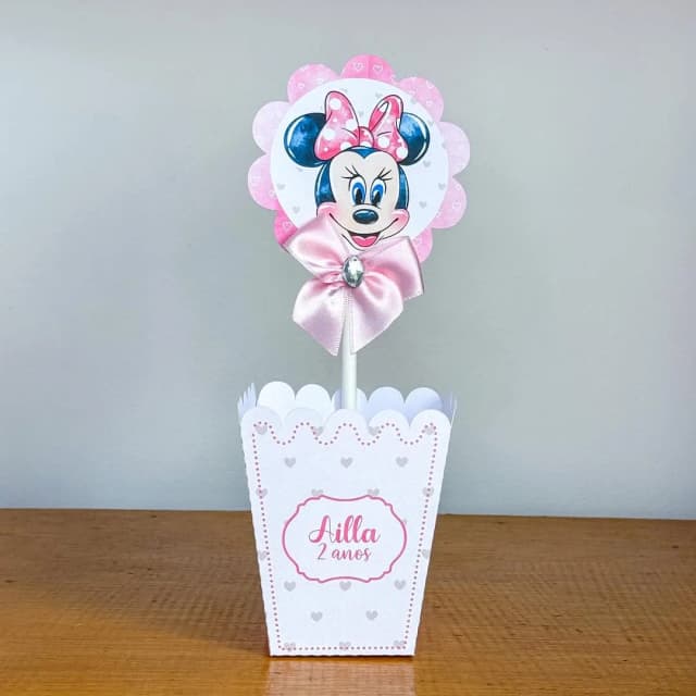 PEGUE E MONTE - Centro de Mesa MINNIE - Decoração de Festa | Lembrancinhas | Aniversário | Personalizados
