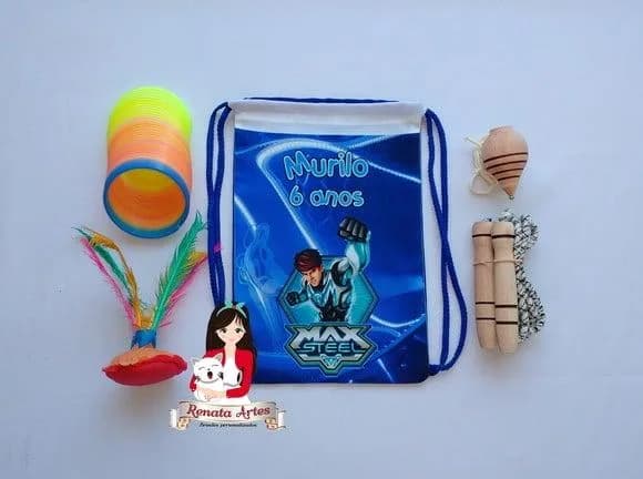 Mochila Boa Infância Personalizada Tema Max Steel
