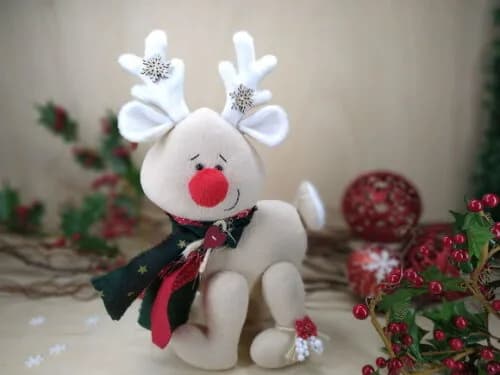 Rena Natalina Decoração Natal 30 Cm Enfeite De Natal