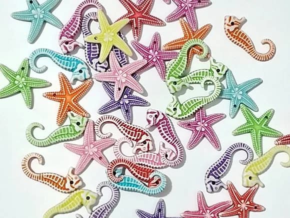 Pingentes Fundo do Mar Variados Pacotes com 40 Unidades