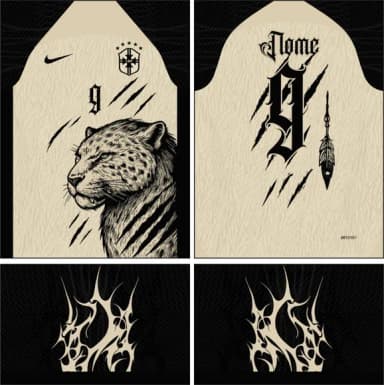Arte Vetor Camisa Interclasse Tigre Dente de Sabre Mod-753