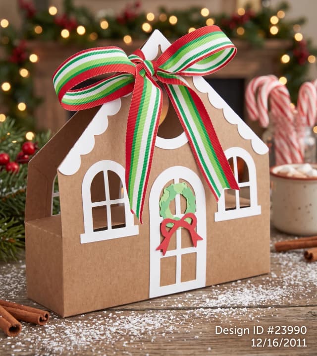 Caixa Casinha de Natal - Arquivo de Corte